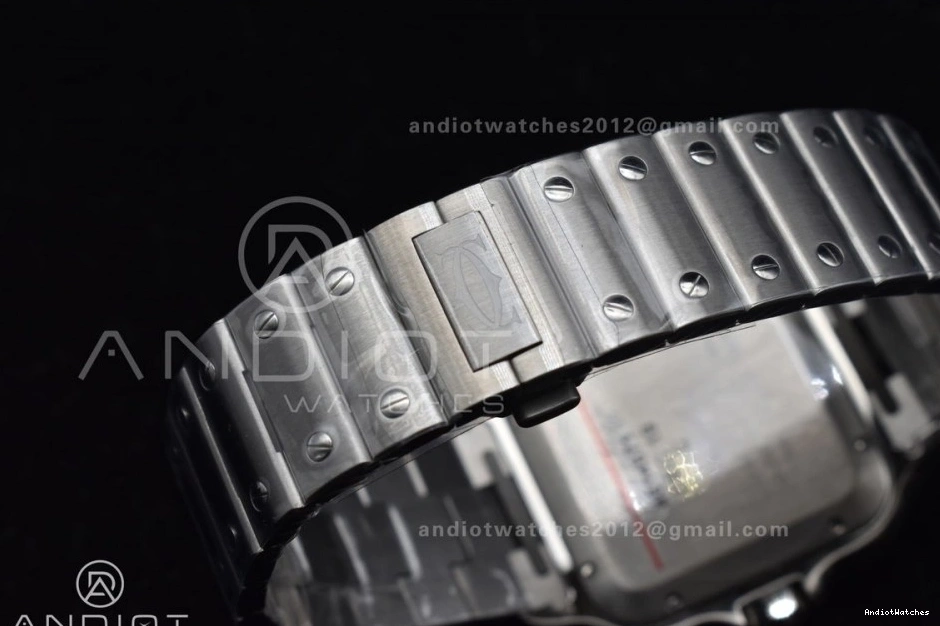 Edition Bracelet 1:1 on Dial Black Best Vibrant 1050 Gray Santos Bezel 40mm MIYOTA SS SS BVF Cartier de 0925